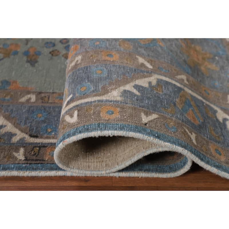 Distressed Over-Dyed Tabriz Persian Antique Rug Handmade Wool Carpet - 6'3"x 9'0"