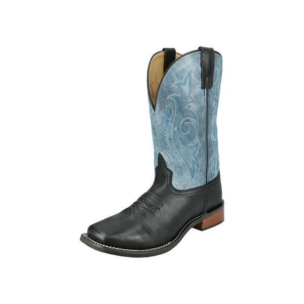 Smoky Mountain Western Boots Mens James Leather Black Blue  display picture 3
