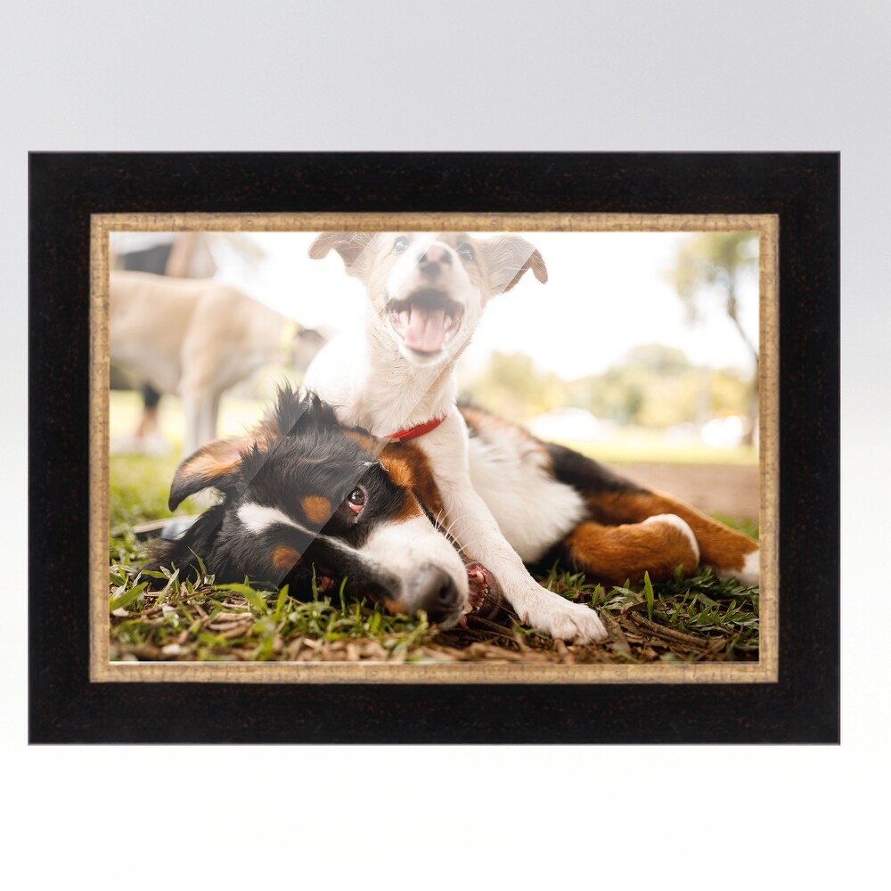  ArtToFrames 4x10 inch Gold Wood Picture Frame, 2WOM80801-GLD- 4x10, 4 x 10
