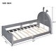 preview thumbnail 6 of 55, Casual Upholstered Daybed with Guardrail, Classic Headboard Footboard, Wood Slat Support Bed for Children Kids Platform Bed