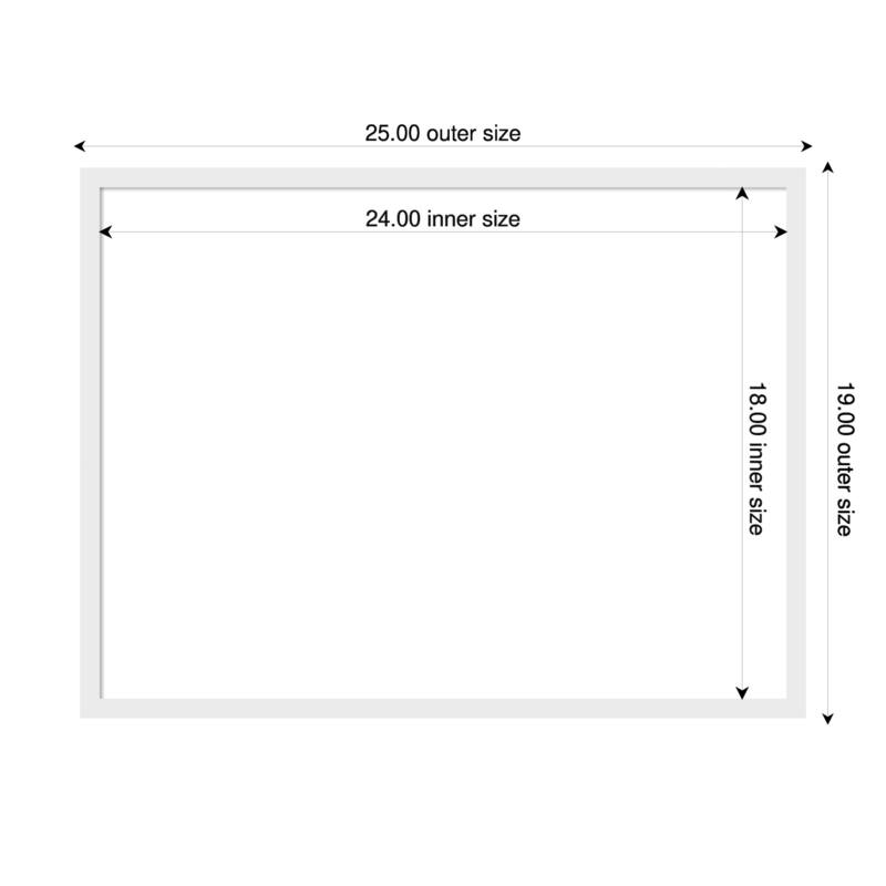Incline Framed Dry Erase Magnetic Board - 25 x 19 in - Incline White