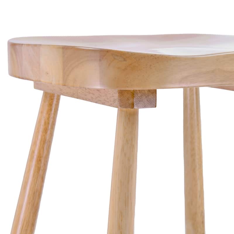 Shaker 26" Height Wooden Counter Stools With Footrest