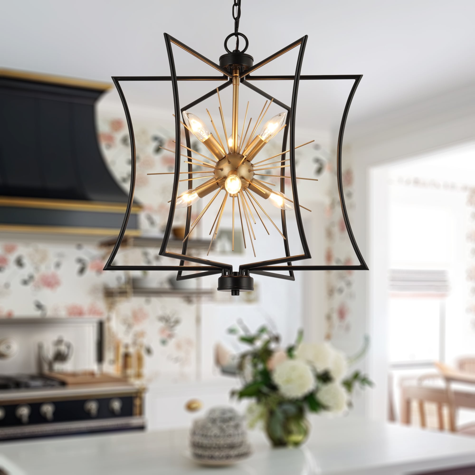 Hanging starburst pendant light sale