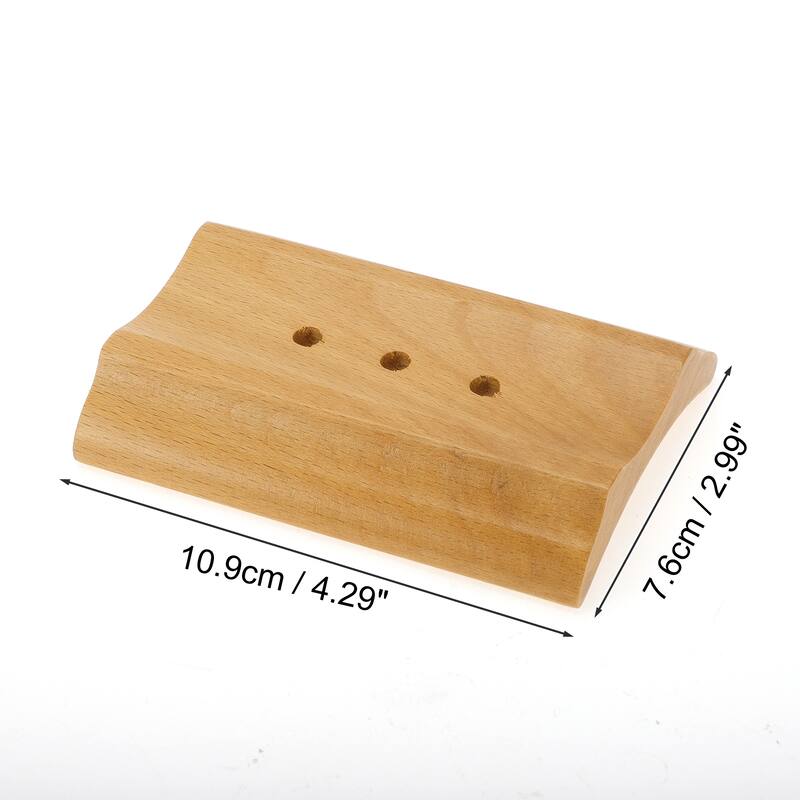 Portable Square Soap Dish for Bathroom for Kitchen 4.29"x2.99"x0.79" Brown 1 Pc