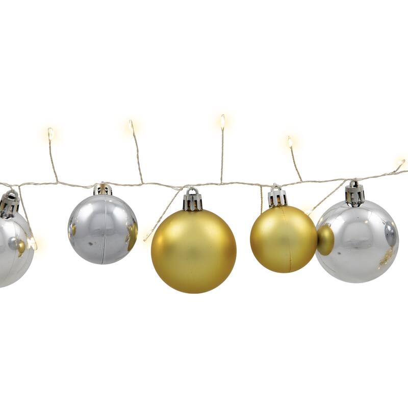 Ornament String Light Christmas Garland - Warm White - 3.75' - 50ct - Gold