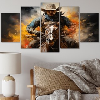 Spirit Riders Pointillism Designart