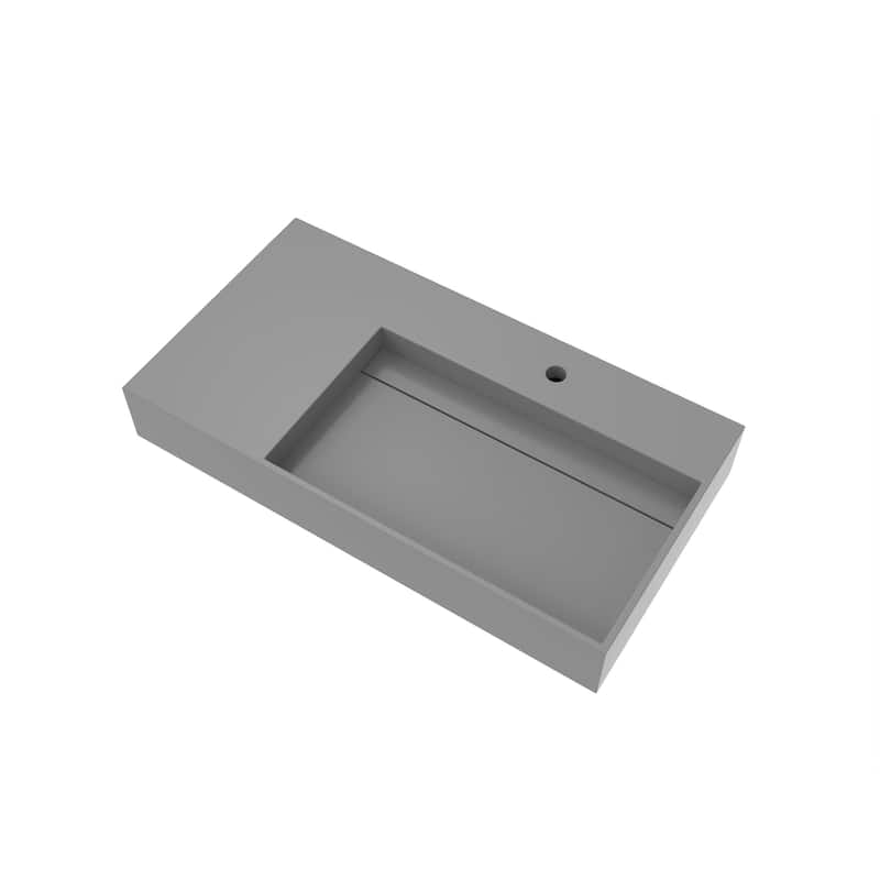 Juniper Stone Solid Surface Wall-mounted Vessel Sink