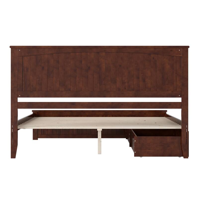 AFI Nantucket Platform Bed with Matching Footboard & Storage Drawers
