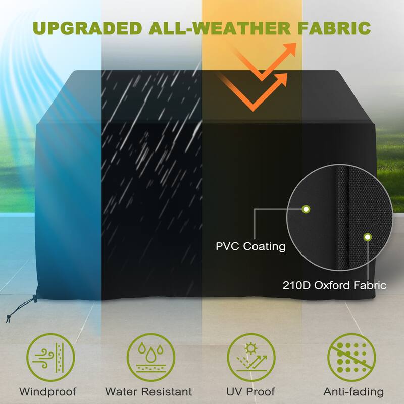 Outdoor Fire Pit Cover, Water-Resistant Oxford Fire Pit Table Cover