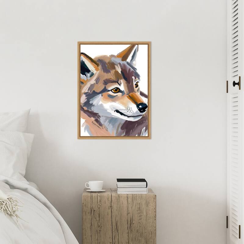 Wolf by Ohkimiko Framed Canvas Wall Art