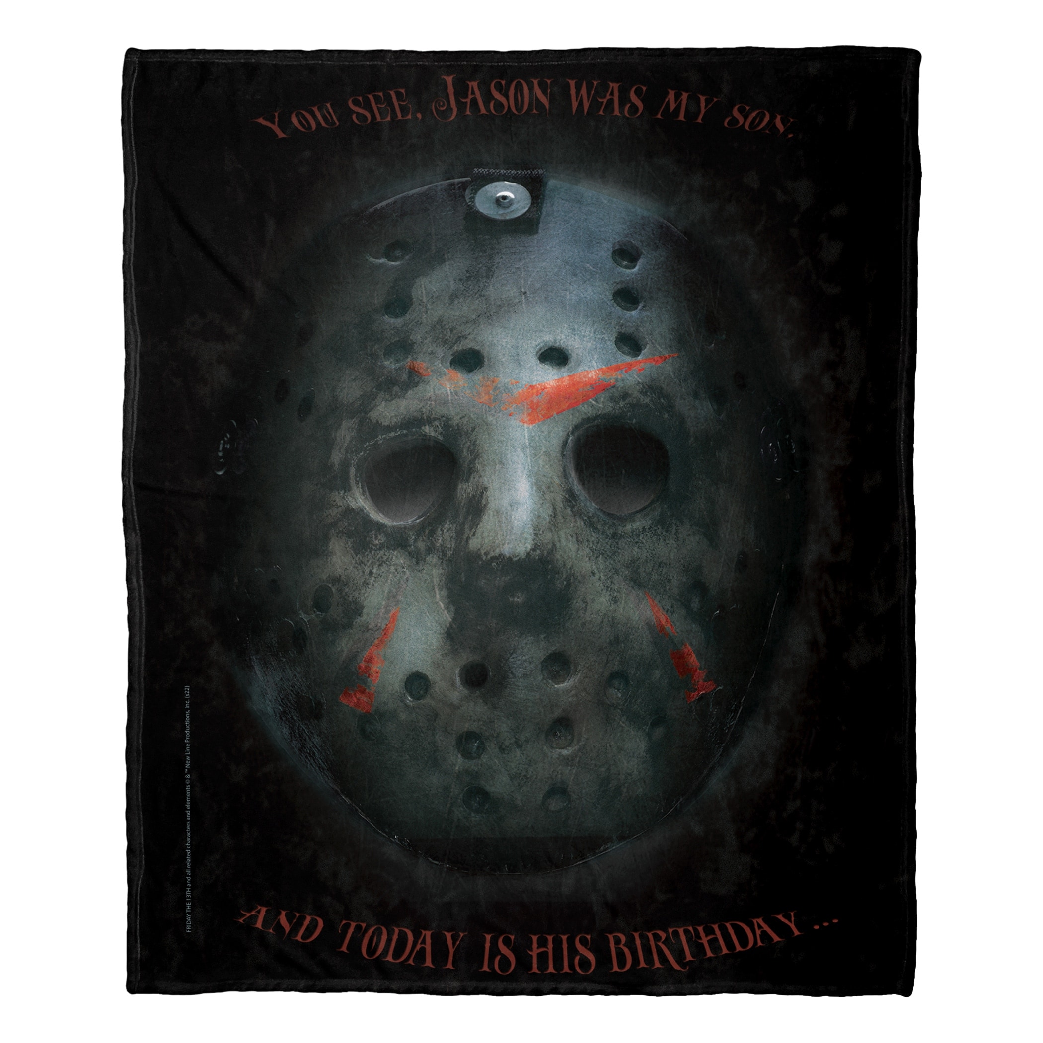 Warner Brothers Friday the 13th Today Is His Birthday Silk Touch Throw Blanket