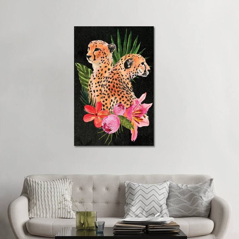 iCanvas "Cheetah Bouquet I" by Annie Warren Canvas Print - 48x32x1.5