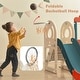 preview thumbnail 20 of 23, Kids Swing-N-Slide with Bus Play Structure, Freestanding Bus Toy with Slide&Swing , Bus Slide Set with Basketball Hoop