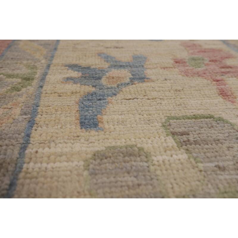 Vegetable Dye Oushak Turkish Area Rug Hand-Knotted Bedroom Wool Carpet - 8'3"x 10'0"