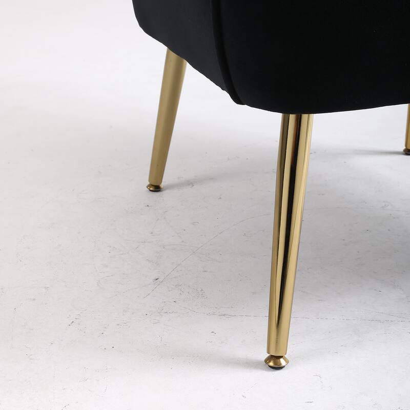 Modern Mid Century Velvet Armchair