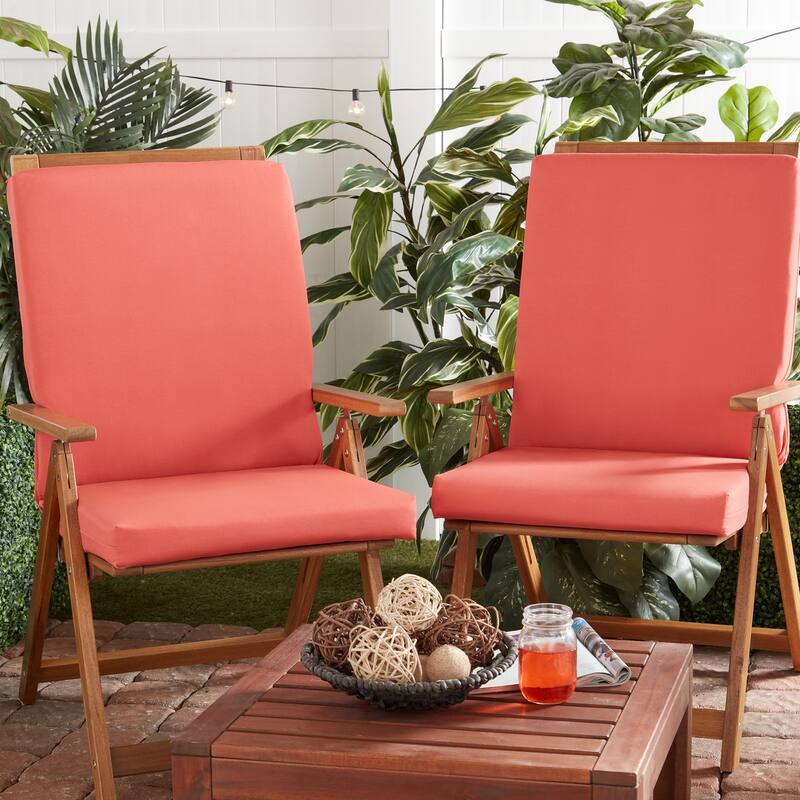 Greendale Home Fashions Outdoor High Back Chair Pad