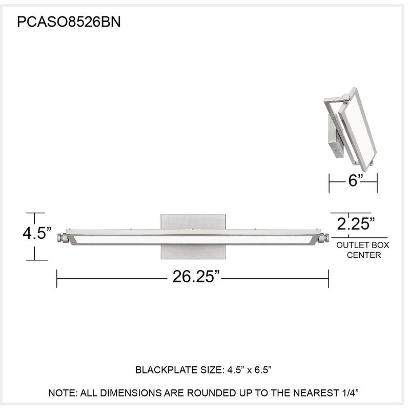 Astro Integrated LED Brushed Nickel Bath Light