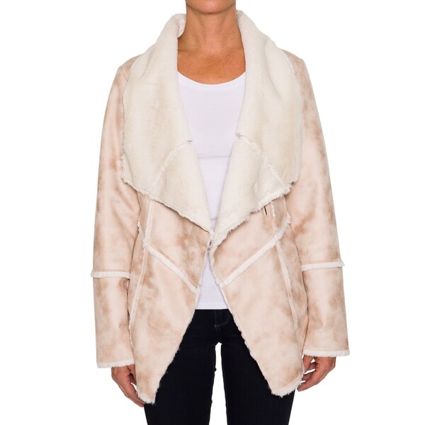Shop Laundry By Shelli Segal Single Button Faux Shearling Jacket Free