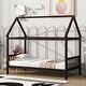 preview thumbnail 20 of 44, Elegant House-shaped Design Bed with Rubber Wood Frame, Headboard and Footboard, Quality and Safety Guaranteed Espresso