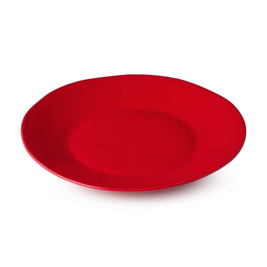 Certifed International Berry Red Christmas Round Platter 13" - 13 L x 13 W x 1.5 H
