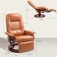 preview thumbnail 48 of 61, HomCom Faux Leather Adjustable Manual Swivel Base Recliner Chair with Comfortable and Relaxing Footrest