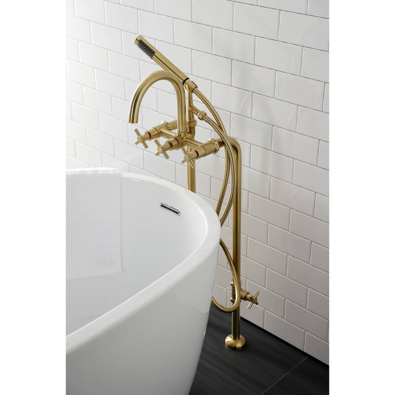 Kingston Brass Concord Freestanding Tub Faucet with Supply Line