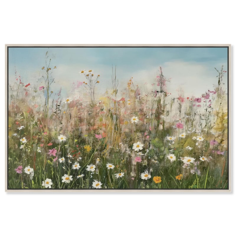 Glimmering Glade Garden I Canvas by Art Remedy - Silver - 54" x 36"