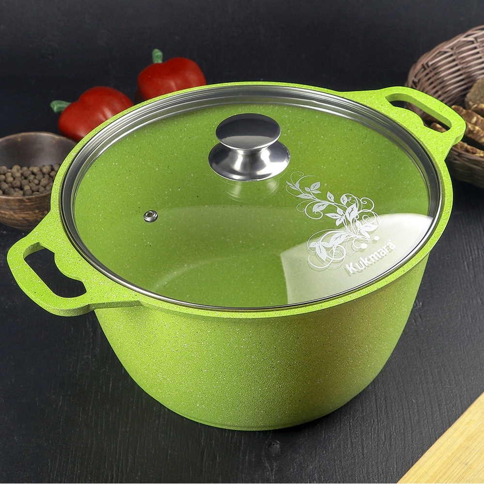 Lime Nonstick Pan with Removable Handle