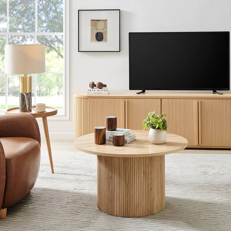 Cylindrical Tealight Candle Holders - 4.25" - Walnut Brown - Set of 3