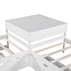preview thumbnail 10 of 34, L-shaped Platform Bed with Trundle and Drawers Linked with built-in desk