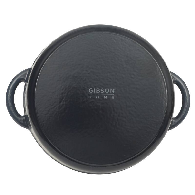 Gibson Home Enameled Cast Iron Dutch Oven Pot with Lid