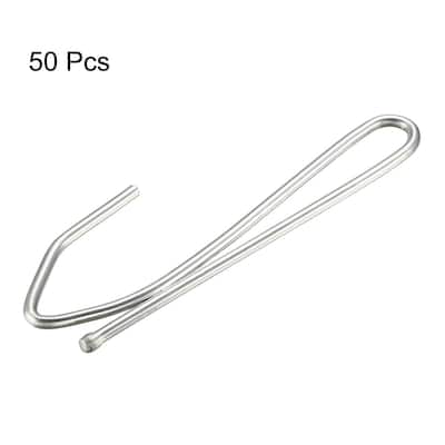 Curtain Hooks Pin-On Drapery Hook Zinc Plating Long Shanks 2.7" 50Pcs