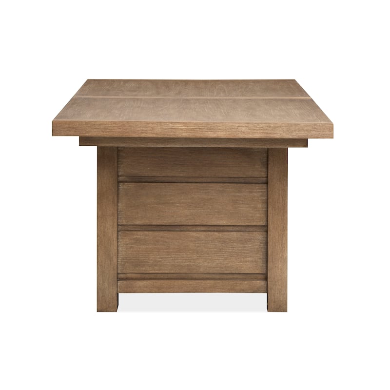 Magnussen Home Plum Creek Sierra Brown Extendable Trestle Dining Table - 40''W x 80''D x 30''H