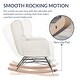 preview thumbnail 7 of 6, BELLEZE Lucy Upholstered Rocking Chair - White