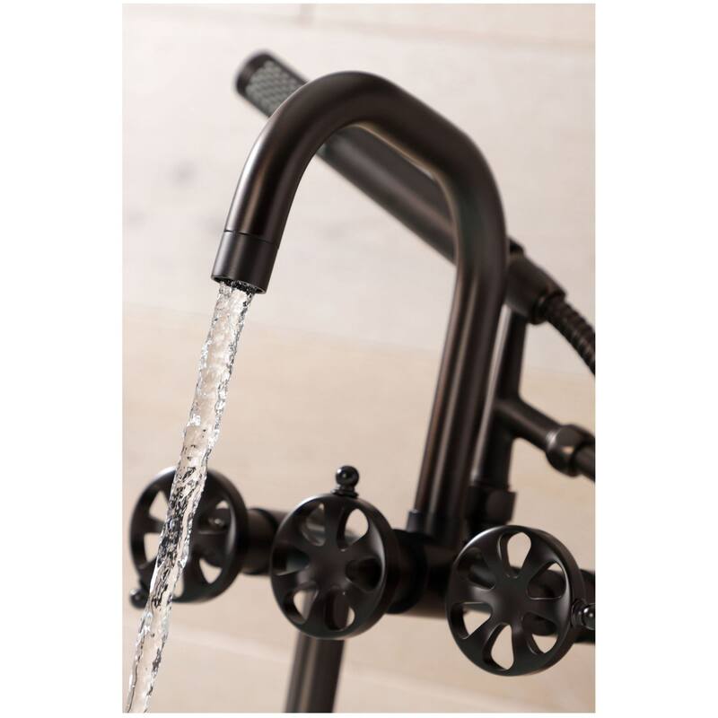 Kingston Brass AE840.RX Belknap Deck Mounted Tub Filler with Built-In