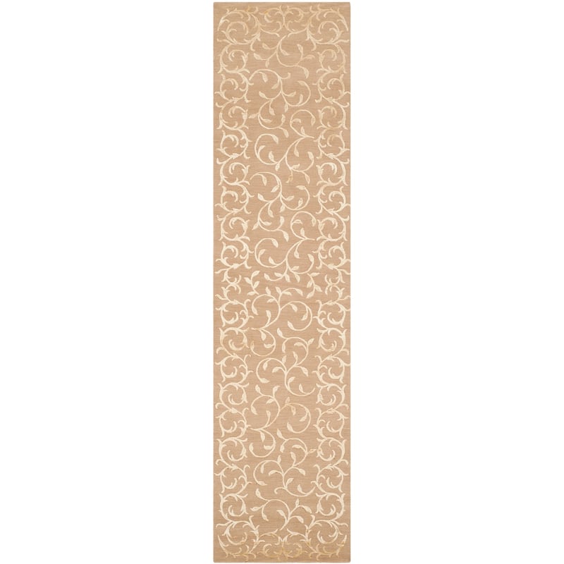 SAFAVIEH Couture Hand-knotted Tibetan Vania Modern Wool Rug - 2'6" x 10' Runner - Beige