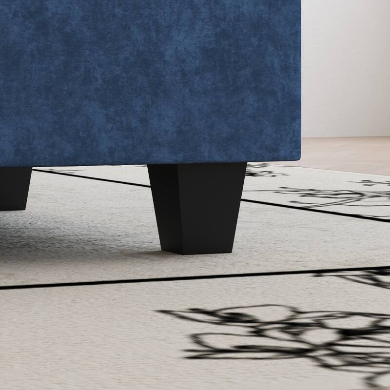 GDFStudio - Chenille L-Shaped 97" 5-Seater Sectional Sofa with Armrest Storage