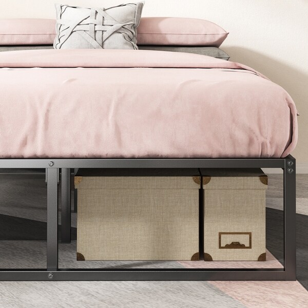 Priage by Zinus Black Metal 14 inch Platform Bed On Sale Bed
