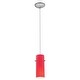 preview thumbnail 1 of 0, Access Lighting Cylinder Steel Integrated LED Cord Pendant, Red Shade