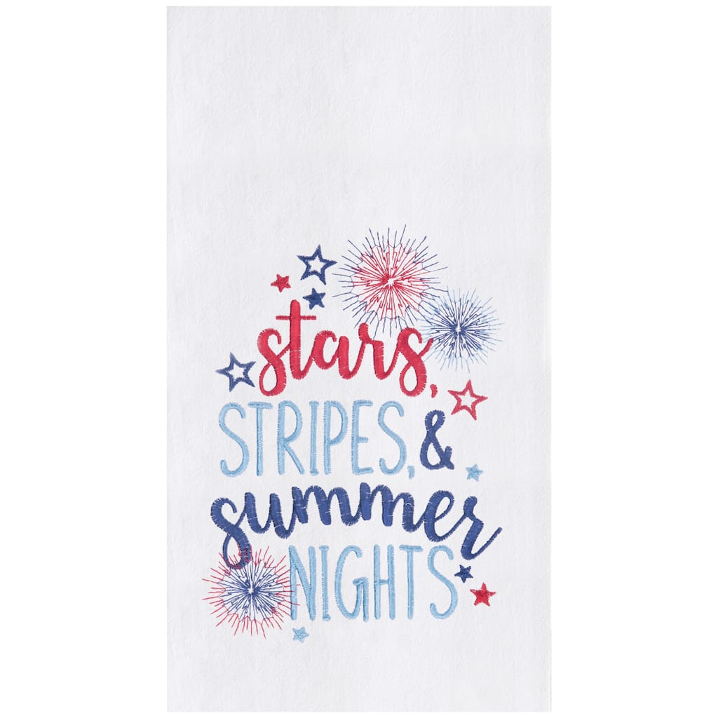Star Stripes & Summer Nights Cotton Flour Sack Kitchen Towel