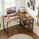 preview thumbnail 50 of 113, Small L Shaped Desk with Storage Shelves Corner Computer Desk