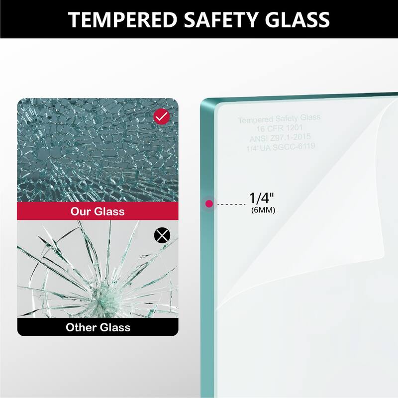 i-Homare 59'' W X 72'' H Semi-Frameless Double Sliding Shower Door with 2 Towel Bars