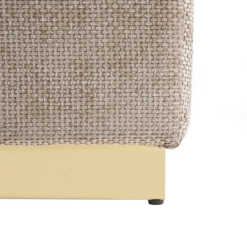 Furniture of America Dashiell Modern 15-inch Chenille Cube Storage Ottoman