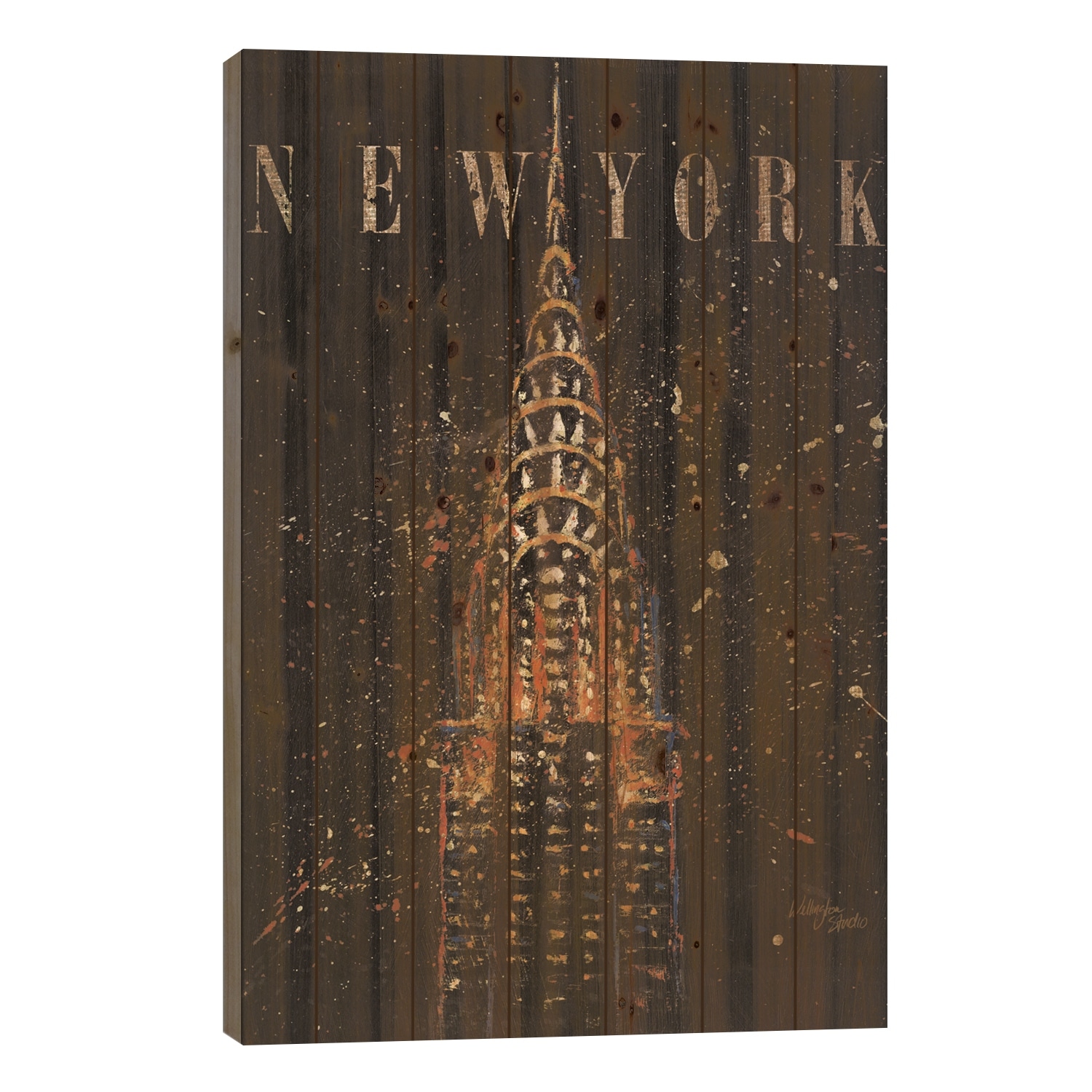 Cities at Night II Print On Wood by Wellington Studio - Multi-Color