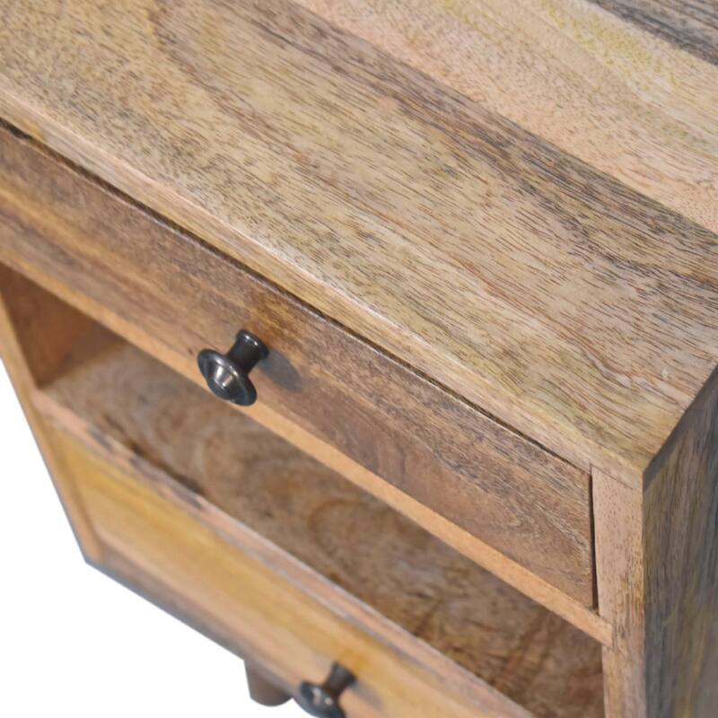 Artisan Furniture Solid Wood Mini Classic Multi Oak-ish Nightstand