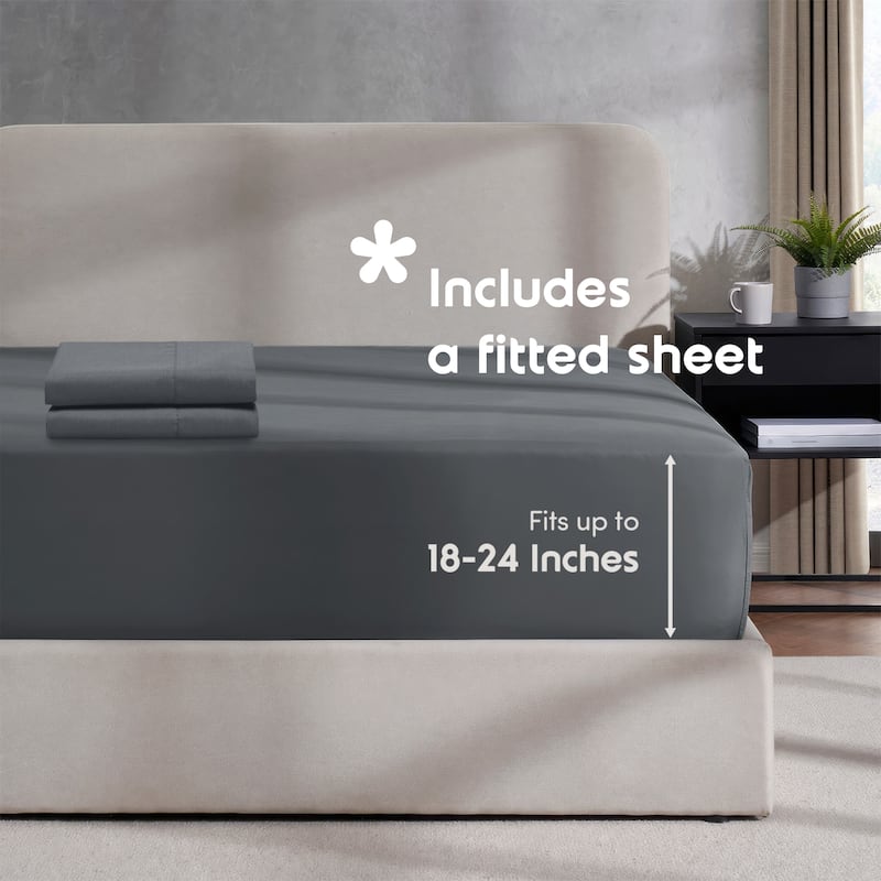Emperyan Duvet Cover With Fitted Sheet Soft Double Brushed Bedding Set