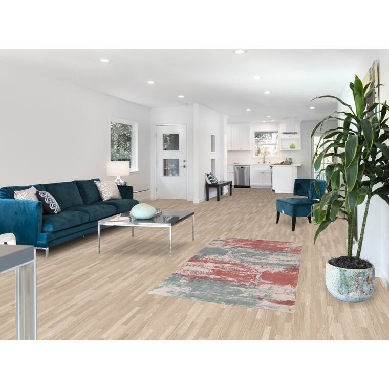 All-Over Abstract Contemporary Foyer Rug Handmade Wool Carpet - 3'3"x 6'3"