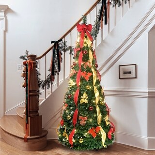 6ft/7.5ft Artificial Christmas Tree with Lights - Festive Holiday Decorations