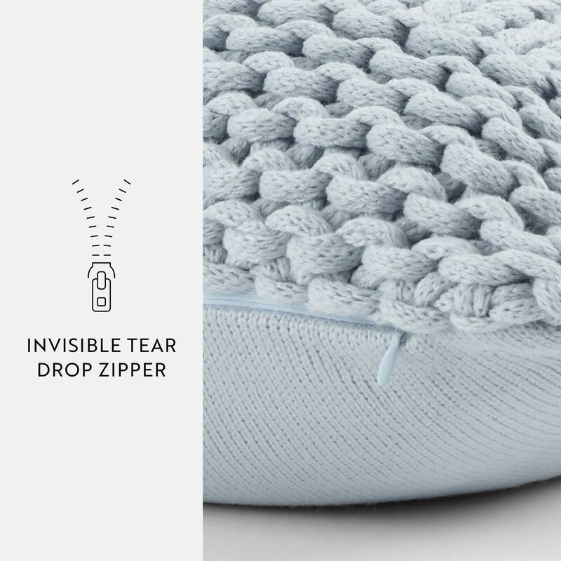 Cozy Chunky Knit Acrylic Decor Throw Pillow