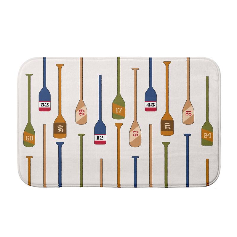 Oar Numbers Bath Mat - 17 x 24 - Ivory